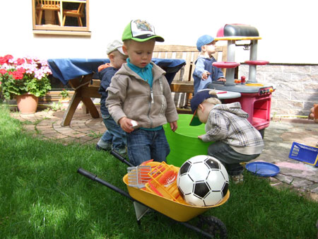 spielen im Garten